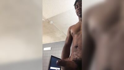 Black Beautys Sperm Towel Obsession!