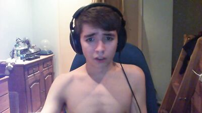 Gagging on Webcam Solo Moans