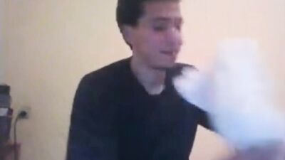 Moroccan Arab Twink Cums Hard in New SIMO Gay Porn Video!