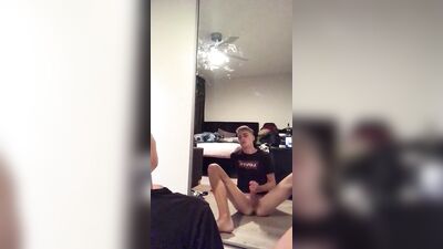 Horny Teen Cums In Front Of The Mirror