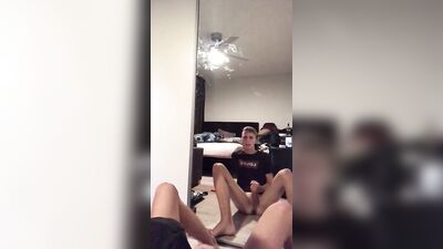 Horny Teen Cums In Front Of The Mirror