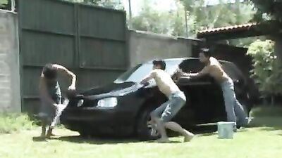 Gay Latino Bareback Cumshots