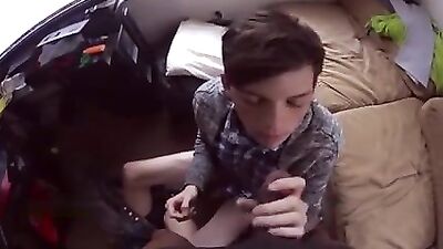 Young Boy Sucking Dick & Cumshot Quickie - Gay Porn Video