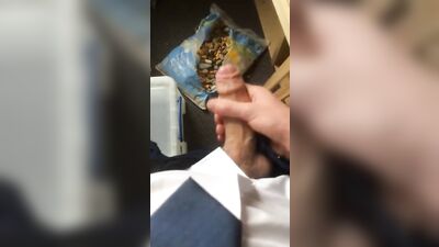 Young & Wild - Teen Wanking in Storage Room