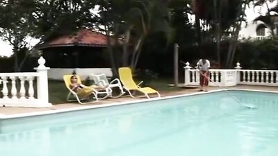 Gay Porn: Poolside Bareback and Urination with Columbians - Cum Shots Fetish Handjob