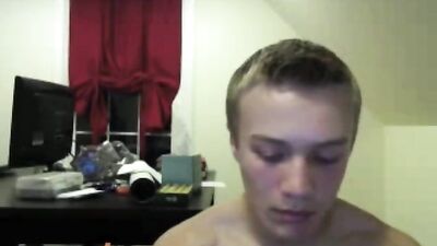 Built Blonde and Horny - A Gay Porn Web-Cam Experience!