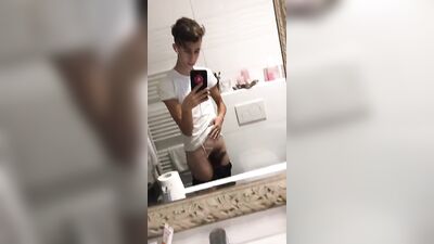 German Boy Goes Wild in the Shower