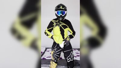 Fox Motocross Suit Wank & Cum - Action Big Cocks (Updated Version)
