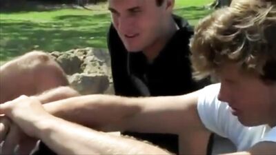 Barefoot in the Park - Two Twinks Foot Fetish Adventure!