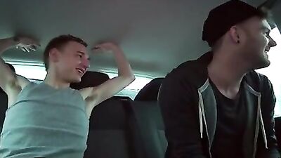 Two Twinks on the Road - Condom Fucking with Young Guys