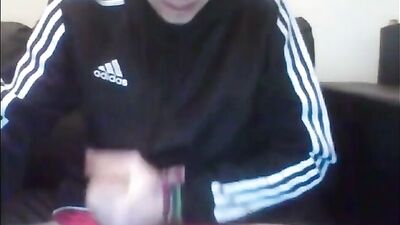 Adidas is generous: A cum shot solo for gay men!