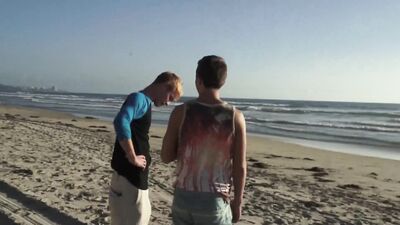 On The Beach - Action Bareback Blond Boys