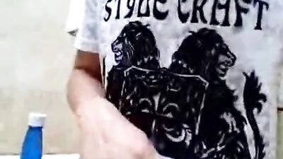 Asian Outdoor Two-Man Action: Straight Friends Dick Touched!