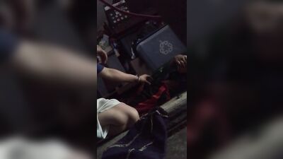 Straight friend spends the night - I suck him he pretends to be asleep but he cums very fast!