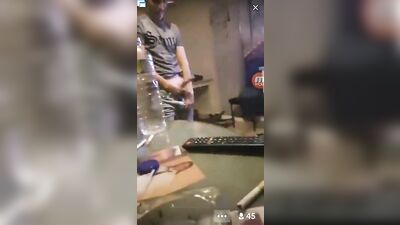 Boy shows dick to friends