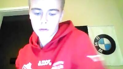 Young Blissful German Cutie in Red Hoodie - A Steamy Handjob Adventure!