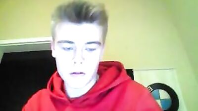 Young Blissful German Cutie in Red Hoodie - A Steamy Handjob Adventure!