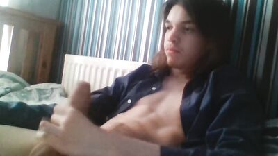 Cum Shots Handjob - Teen wanks Uncut Cock and Cums