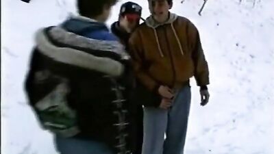 Snowy Frat Threesome: A Winter Blizzard of Lust!