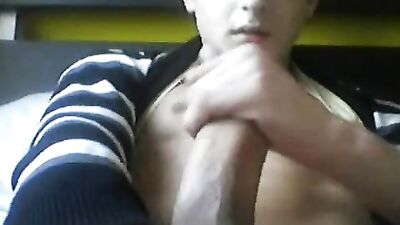 Cumshot in own face - Web-Cam Cocksure Confessions