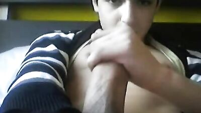 Cumshot in own face - Web-Cam Cocksure Confessions