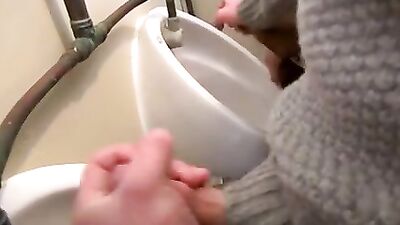 Twink Fucks Anon in Toilets on Motorway - Public Cumming!