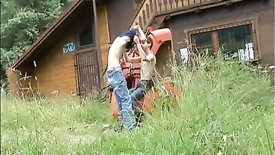 Gay Twinks on the Farm: Interracial Oral Pleasures!