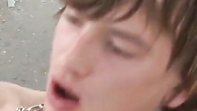 Bareback Action Public Outside Friends