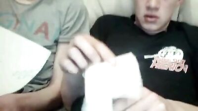 Two Friends Get Handjobs And Cum!