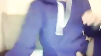 In blue