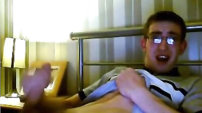 Nerdy Cumshot: Surprised and Excited!