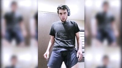 Horny Boy in Desperation Publicly Pees on Himself in the apartment Lobby