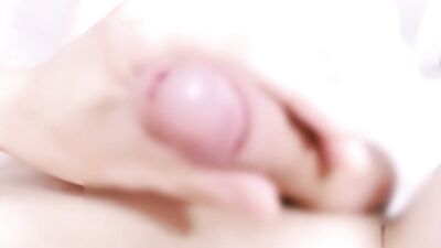 Look at♡... the obscene semen♡... coming out♡ Japanese Sissy Twink Jerking off