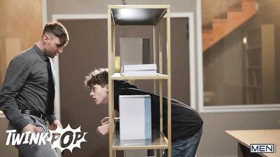 TWINKPOP - Finn Harding Fucks Both His Professor Michael Boston And Troye Dean On The Table