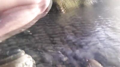 Hairy Hottie Cums on the River in Gay Porn Video!