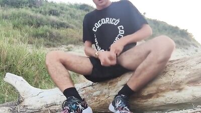 Gay Beach Orgy - Big Dick Strip, Jerk and Cum