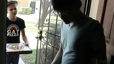 Blond Austin Pizza Boy Gay Oral Porn Adventure!