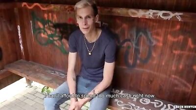 Dnz skinny blond makes rent