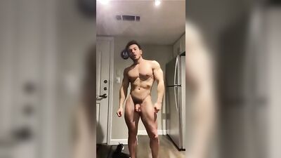 Muscle Stud Keef Cooks up Heat while Posing Nude for the Camera! A Gay Porn Video with a Dash of Spice!