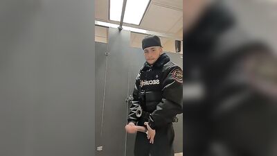 Security Boy Shoot-up: Big Dick Public Handjob Action Amateur Cum