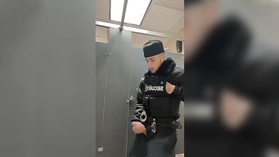 Security Boy Shoot-up: Big Dick Public Handjob Action Amateur Cum