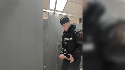 Security Boy Shoot-up: Big Dick Public Handjob Action Amateur Cum