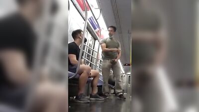 No Cum Train Ride - A Public Handjob Oral Porn Adventure!