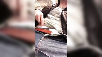 Gay Porn Twink Cumshot on Train OR Subway Slurp! Gay Twink Public Cum