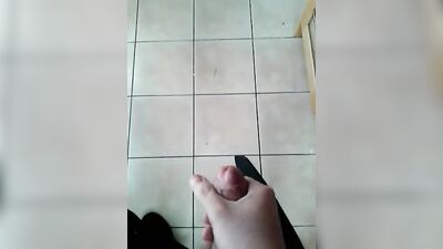 Gay Porn Twink Cumshot in Family Kitchen! ======================================