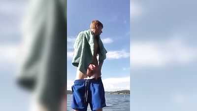 Big Cock Twink Jerks and Cums by the Lake 294