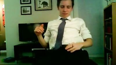 Twink in Office Attire - Hardcore Gay Porn Video - Dressed and Ready for Action!