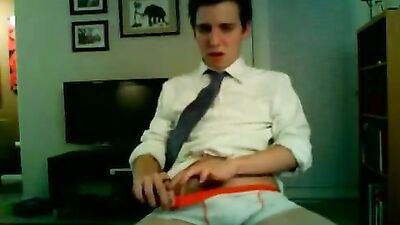 Twink in Office Attire - Hardcore Gay Porn Video - Dressed and Ready for Action!