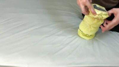 Gay Porn Vibrating DIY Homemade Fleshlight Tutorial - Moaning Guy Cumming Loud