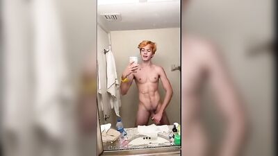 Pumping Redheads: Cum into the Sink - Jacking Gay Porn Video